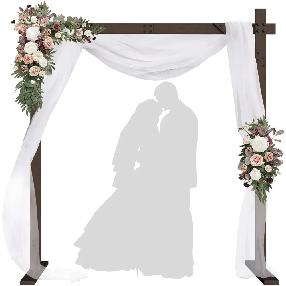 

Square Wood Wedding Arbor Backdrop Stand for Wedding Ceremony Party Proposal Garden Beach Forest Decoration