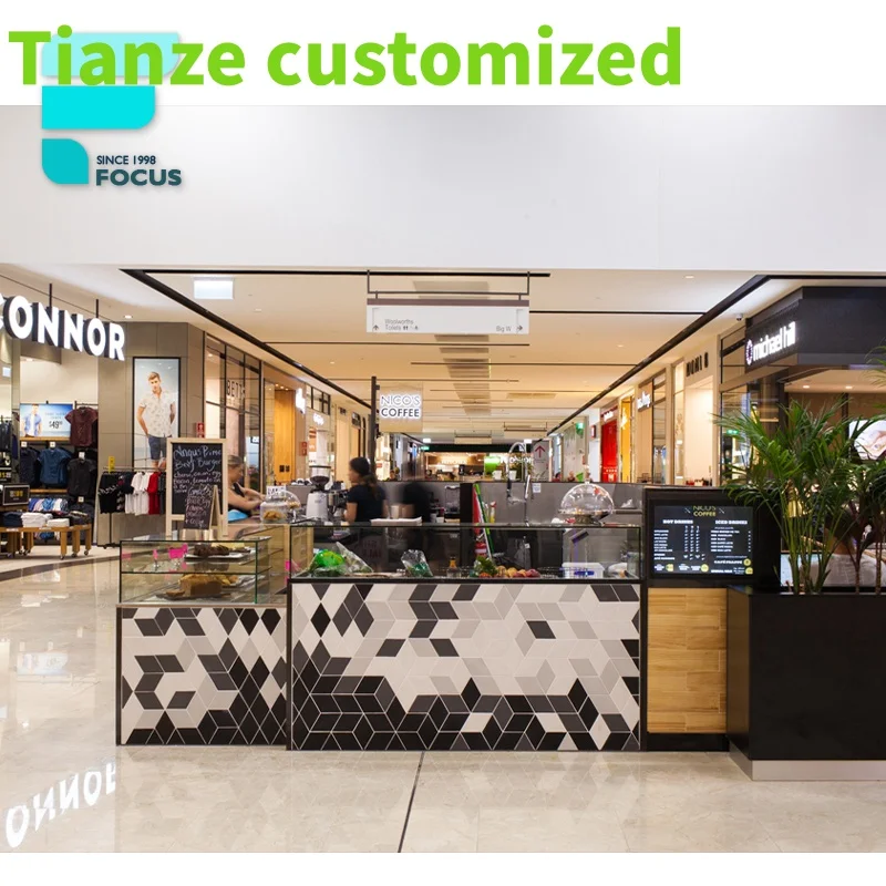 {customized}Genuine Bubble Tea KioskBarMall Food Milk Furniture Showroom Interior Design Candy Shop Decor