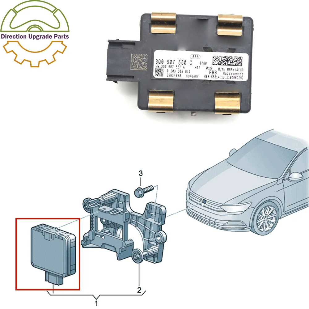 

3Q0 907 550 C for Passat Variant B8 ACC Radar Probe Adaptive Cruise Control Radar Sensor