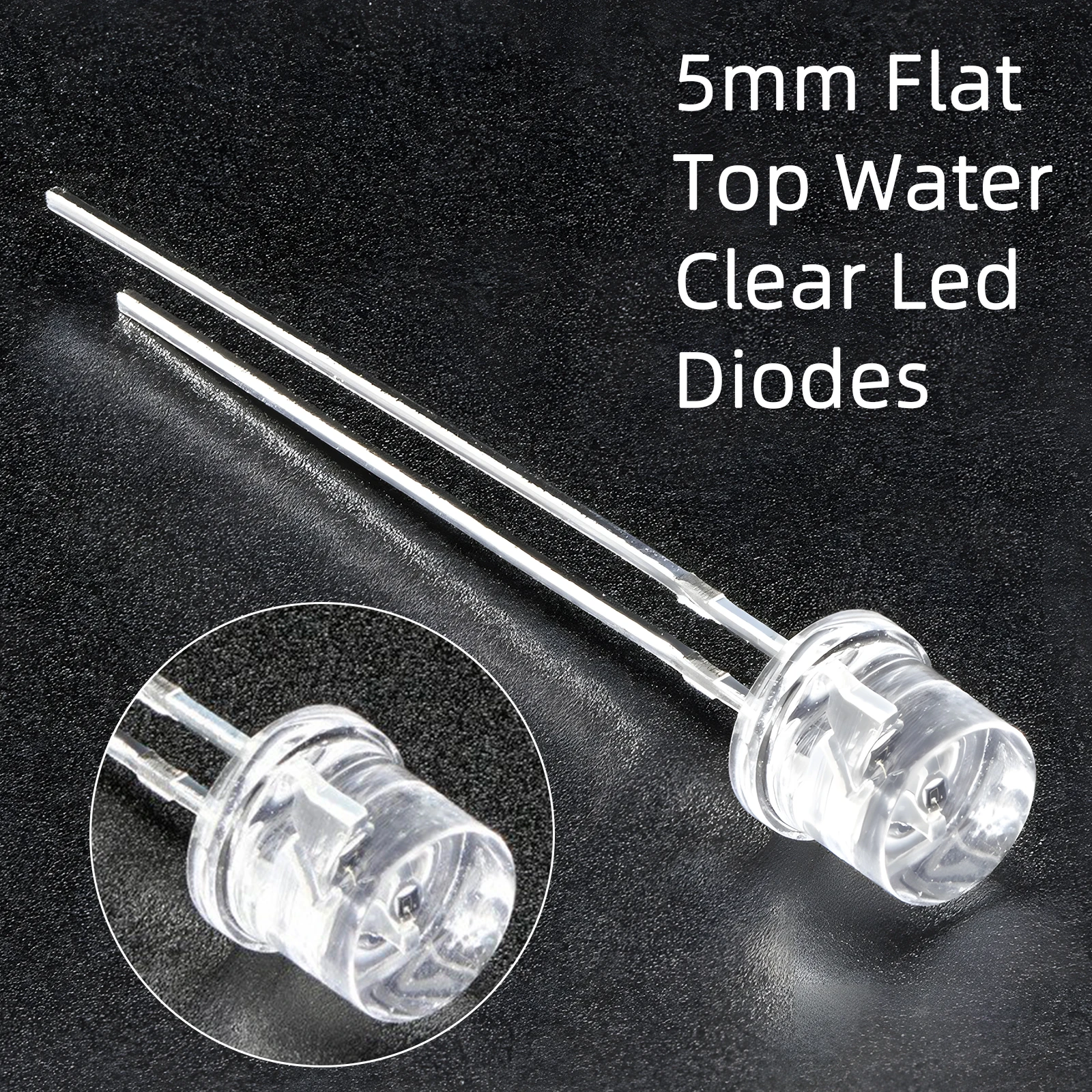 100Pcs 5mm Flat Top LED Diode 9 Colors Lights Bright Bulb Lamps Electronics Components Indicator Light Emitting Diodes