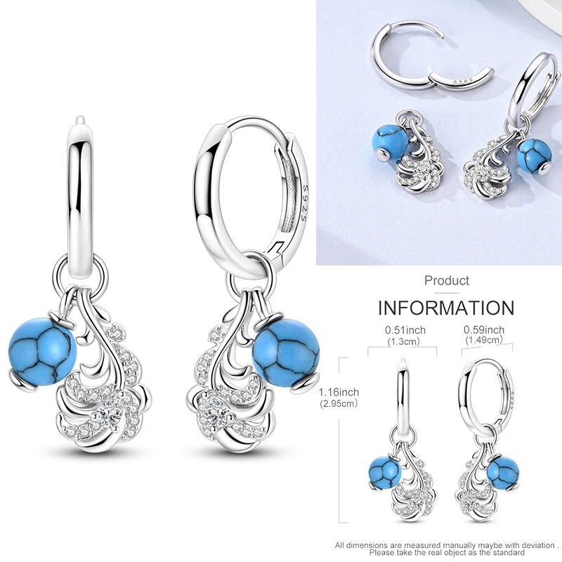 925 Sterling Silber Bunte Creolen Ohrringe mit Erdbeere, Libelle, Sonnenblume, Krabbe, Mantarochen und Lebensbaum als Geburtstagsgeschenk für Frauen – Detail 38