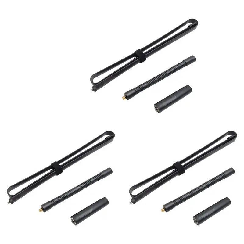 AYHF 3Pcs 48.8 Inch AR-152G Gooseneck Foldable Antenna SMA-Male VHF UHF 144/430Mhz For Yaesu TYT