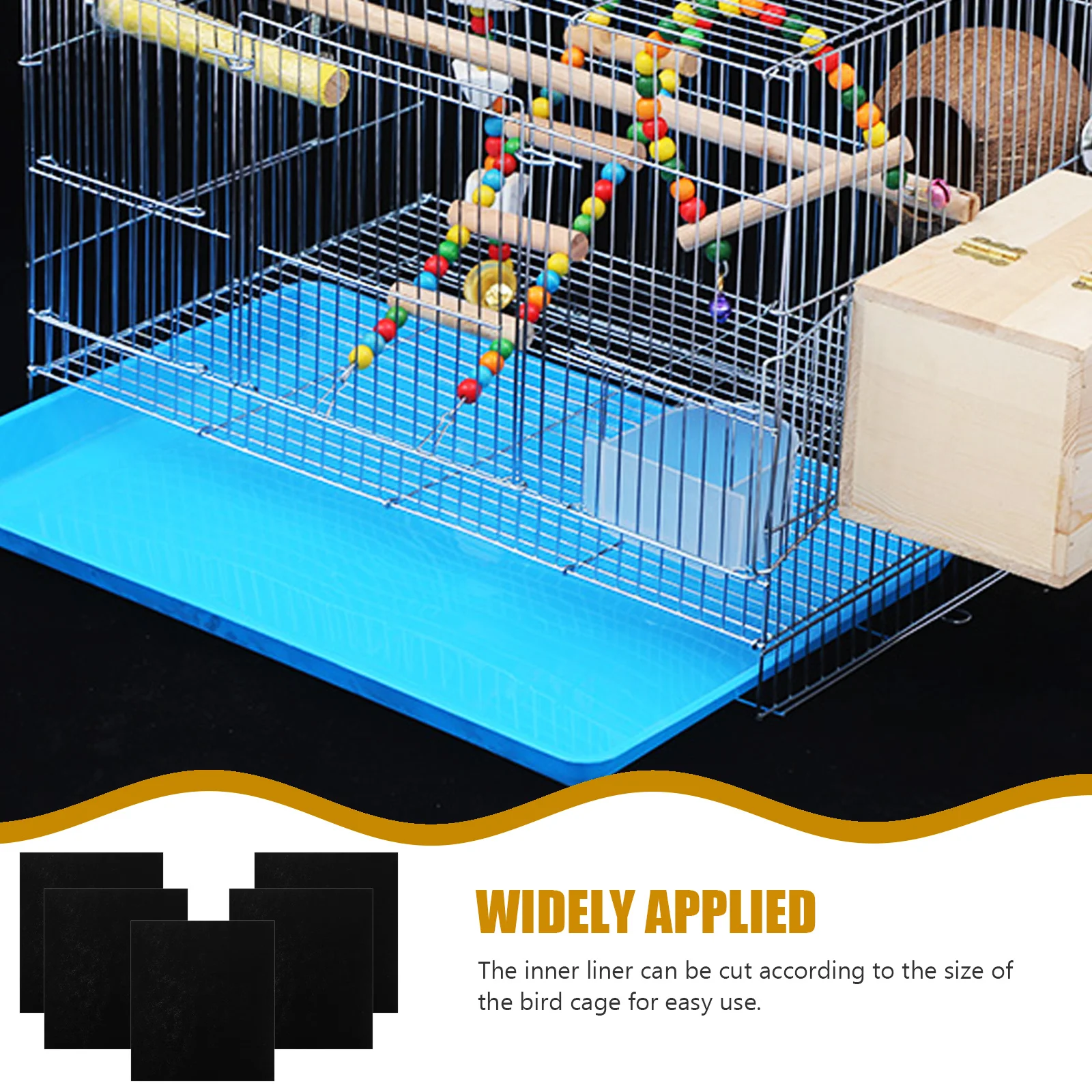 

30Pcs Bird Cage Liner Thick Felt Disposable Water Absorbent Bottom Pad for Parrot Cage Cleaning Sheet Mat Birdcage Bottom Mat