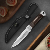 High hardness outdoor hunting knife, portable self-defense knife, EDC fixed blade with sheath, camping BBQ, survival knife