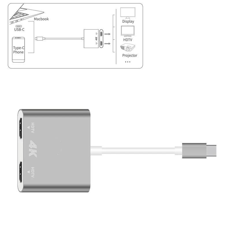 

USB TO HDMI-compatible Game Adapter USB-C HUB Laptop Docking Station USB 3.0 adapter 4K Splitter Adapter Multi-function Docking