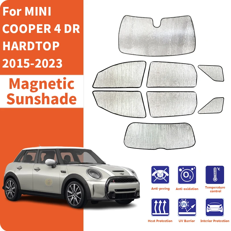 Custom Car Window Sunshade Anti-UV Car Sun Window Visors Sunshade Covers Accessories For MINI COOPER 4 DR HARDTOP 2015-2023