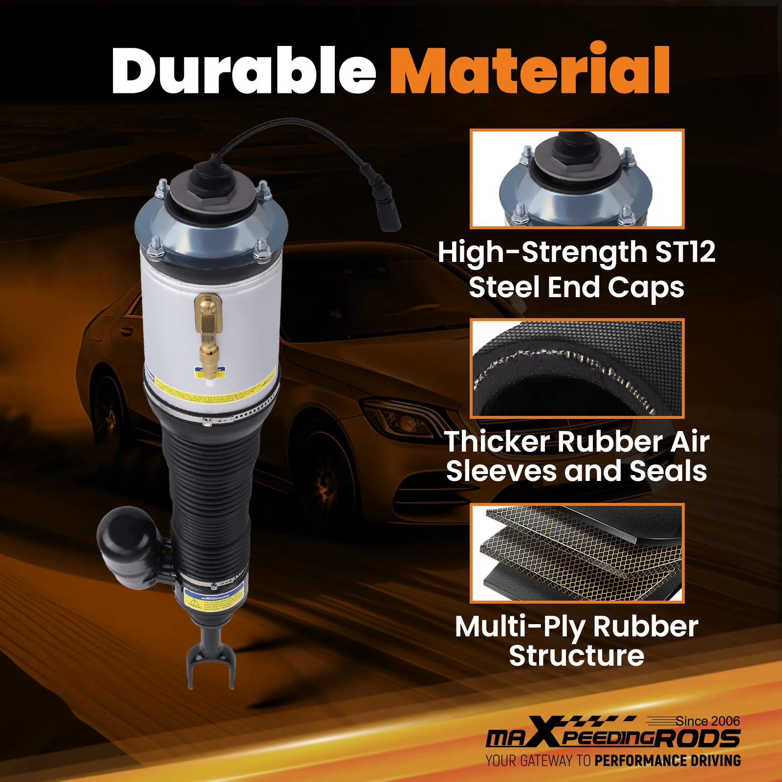 

Передняя правая стойка воздушного амортизатора подходит для Bentley Continental GT 2005 3D0616040AB Б/У