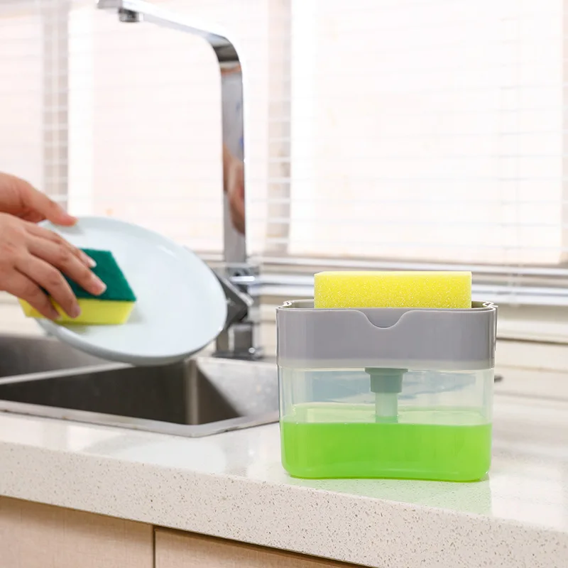 

Liquid Soap Dispenser for Kitchen Cleaning, Refillable Soap Box for Diswashing and scrubbing