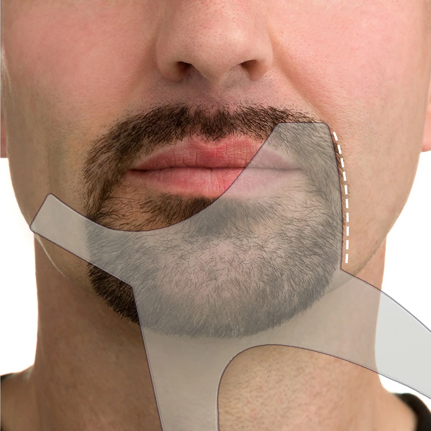 Beard Lineup Guide Template kit, Beard Shaper & Beard Shaping Tool for beard Styling and Edging Beard Comb & Barber Pencil Liner
