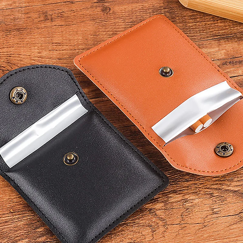 Portable Mini Pocket Ashtray Fireproof Reusable Premium Leather Storage Ash Bag