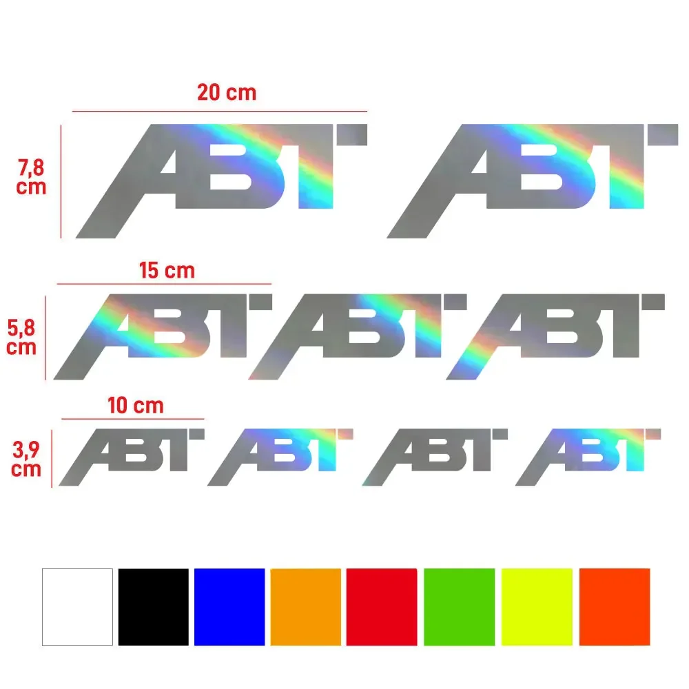 Kit 9 pezzi per adesivi grafici fustellati in vinile ABT Decal Auto Tuning Racing