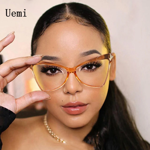 Gafas de ojo de gato antiluz azul para mujer anteojos transparentes Retro TR90 gafas de lectura para computadora disenador de lujo venta al por mayor nueva moda AliExpress