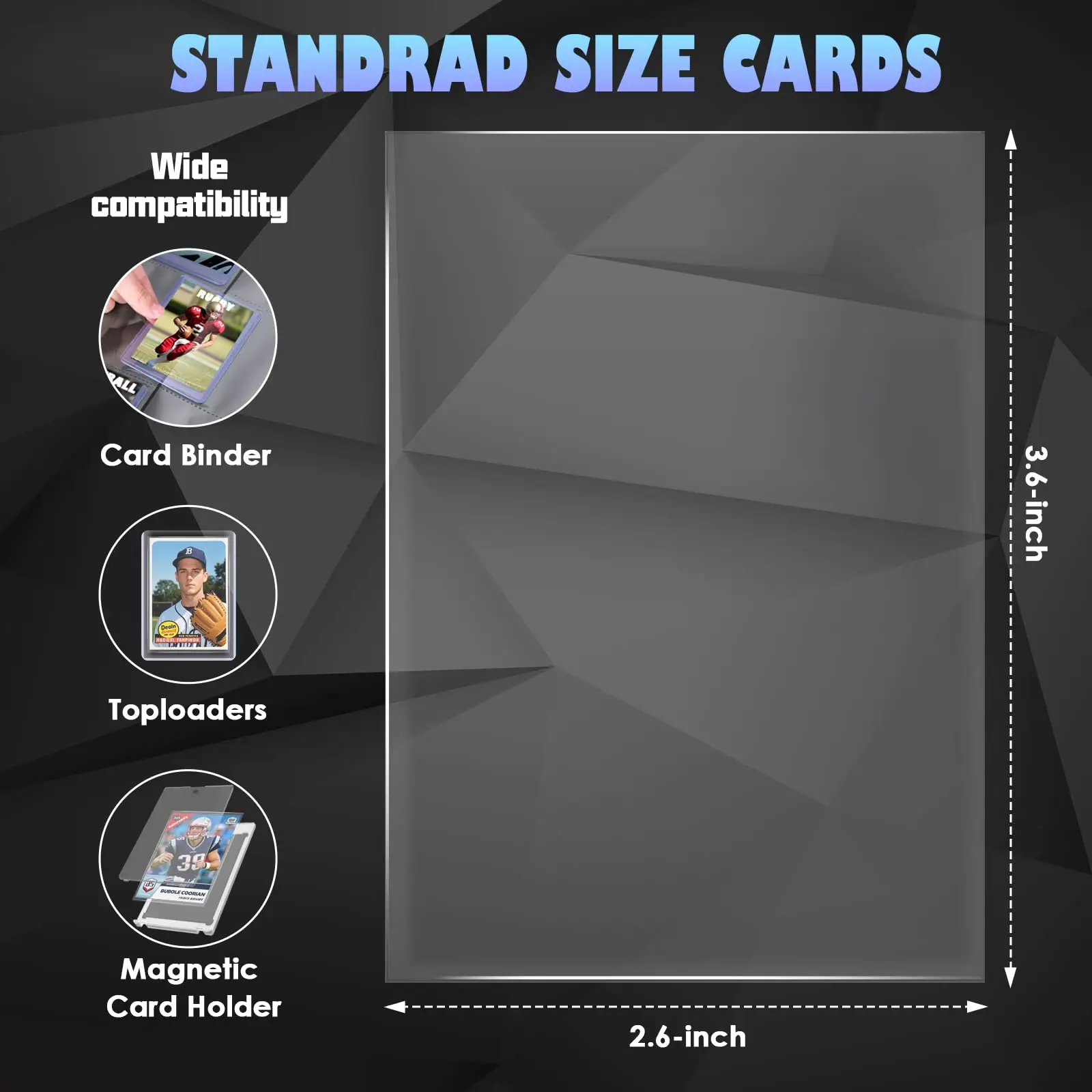 yugioh card sleeves clear 66x91mm Inner 100/300Pcs High Transparent Anti-Scratch Protector for Pokemon TCG Sports Trading Cards high quality sleeves are printed with the same pattern seen on the backs of your cards DeElf 1000ct Clear Card Sleeves