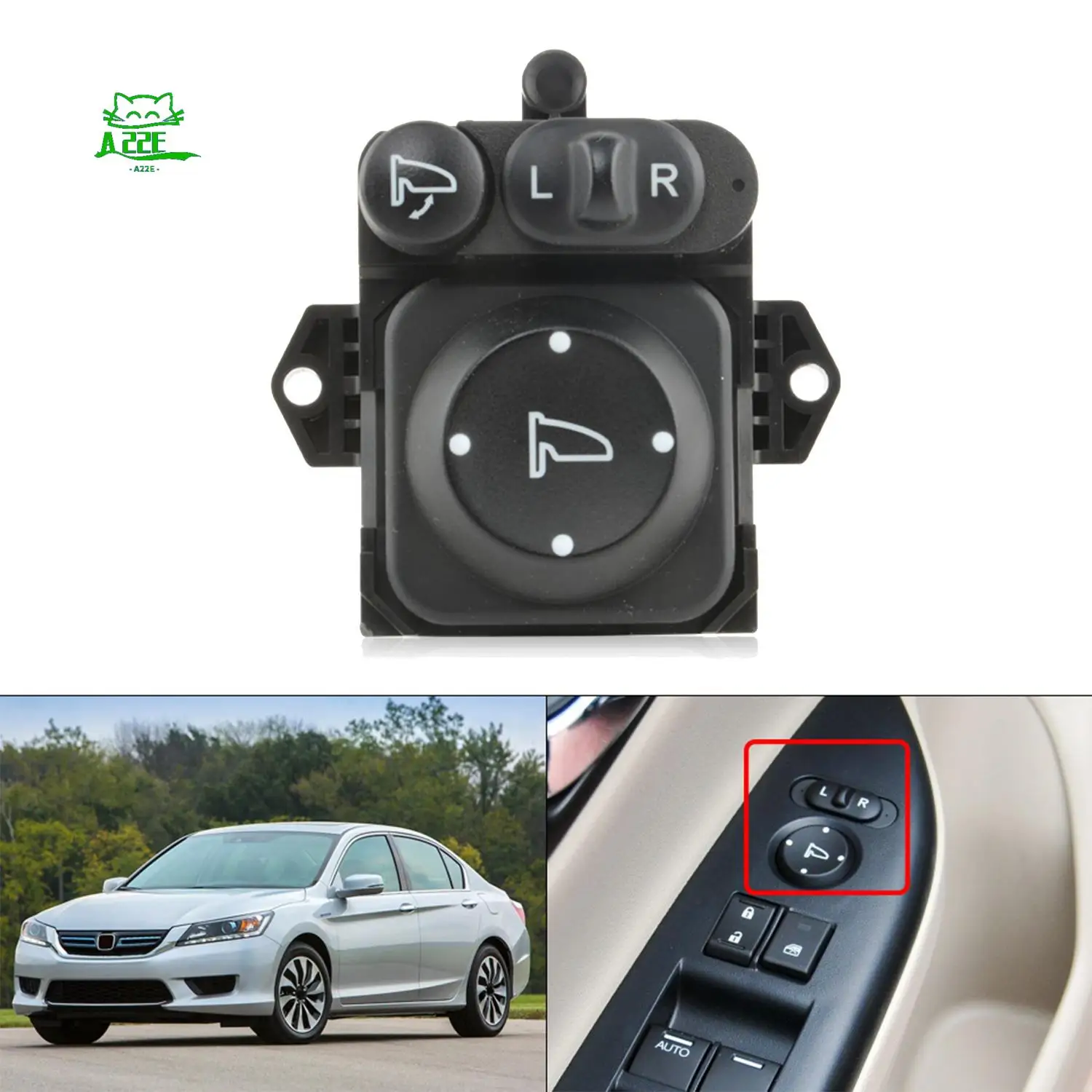 

A22E-Car Mirror Switch Exterior Side Mirror Control Switch 35190-T5A-J11 35190T5AJ11 For Honda CRV Accord Odyssey 2012 2017