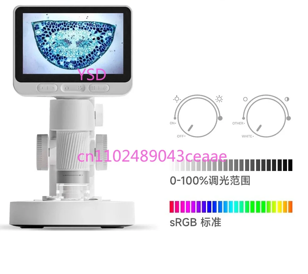 ：800X Handheld Electronic Magnifying Glass with Screen (Microscope for Textile Printing Network Detection and Identification)