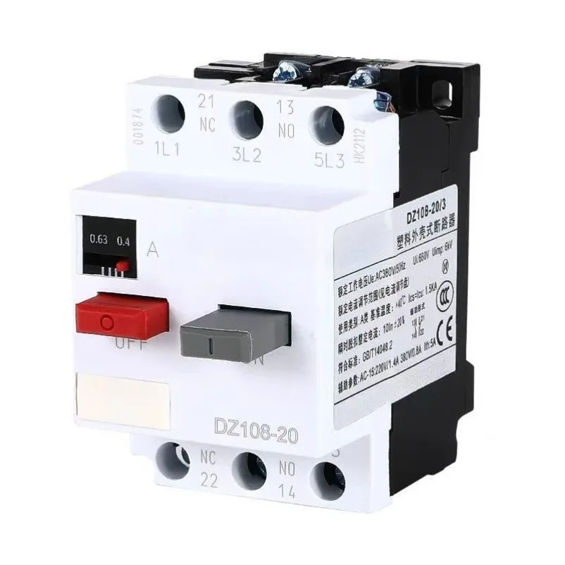 Protection DZ108-20 Molded Case Circuit Breaker Motor Switching Current Motor Overload Motor Protector