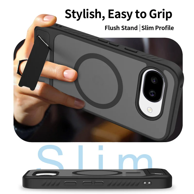 

Magnetic Phone Google Pixel 10 10 Pro 9 9 Pro with Stand High-End Matte Anti-Slip Shockproof Protective Cover