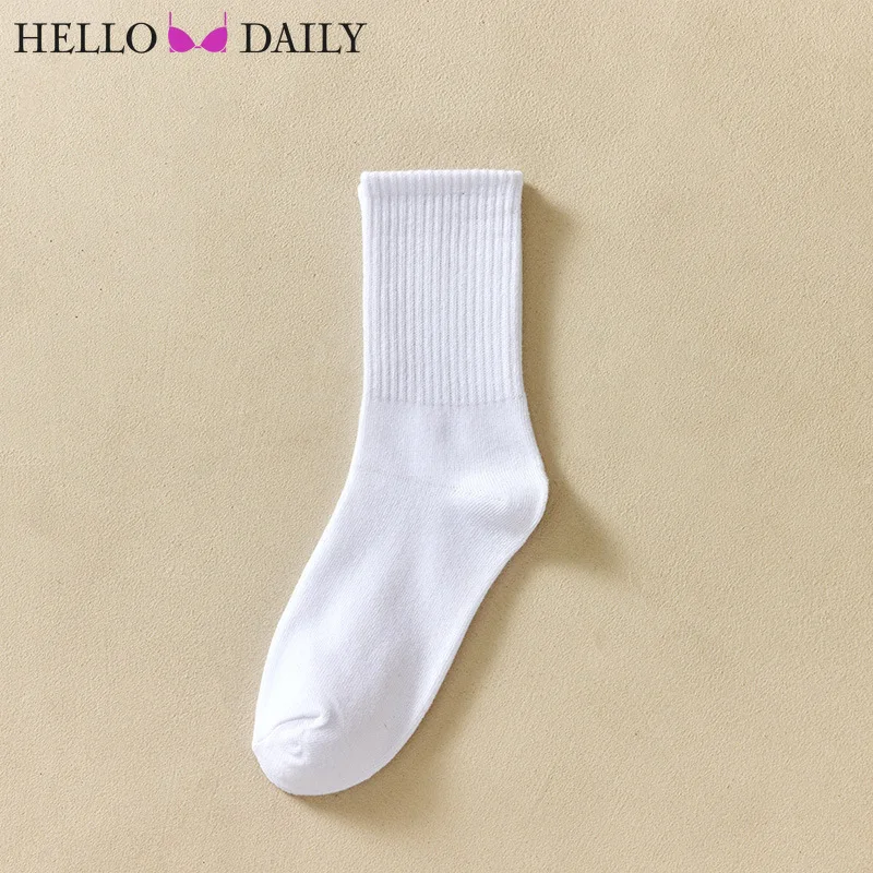 Men Socks Solid Striped Black White Socks Unisex Street Striped Mid Tube Breathable Sports Socks Quick Drying Casual Sock