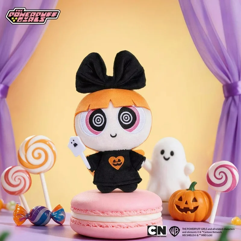 The Powerpuff Girls Halloween Plush Keychain Ghost Pumpkin Skull Stuffed Doll Bag Charm Backpack Pendant Key Ring Holiday Gift