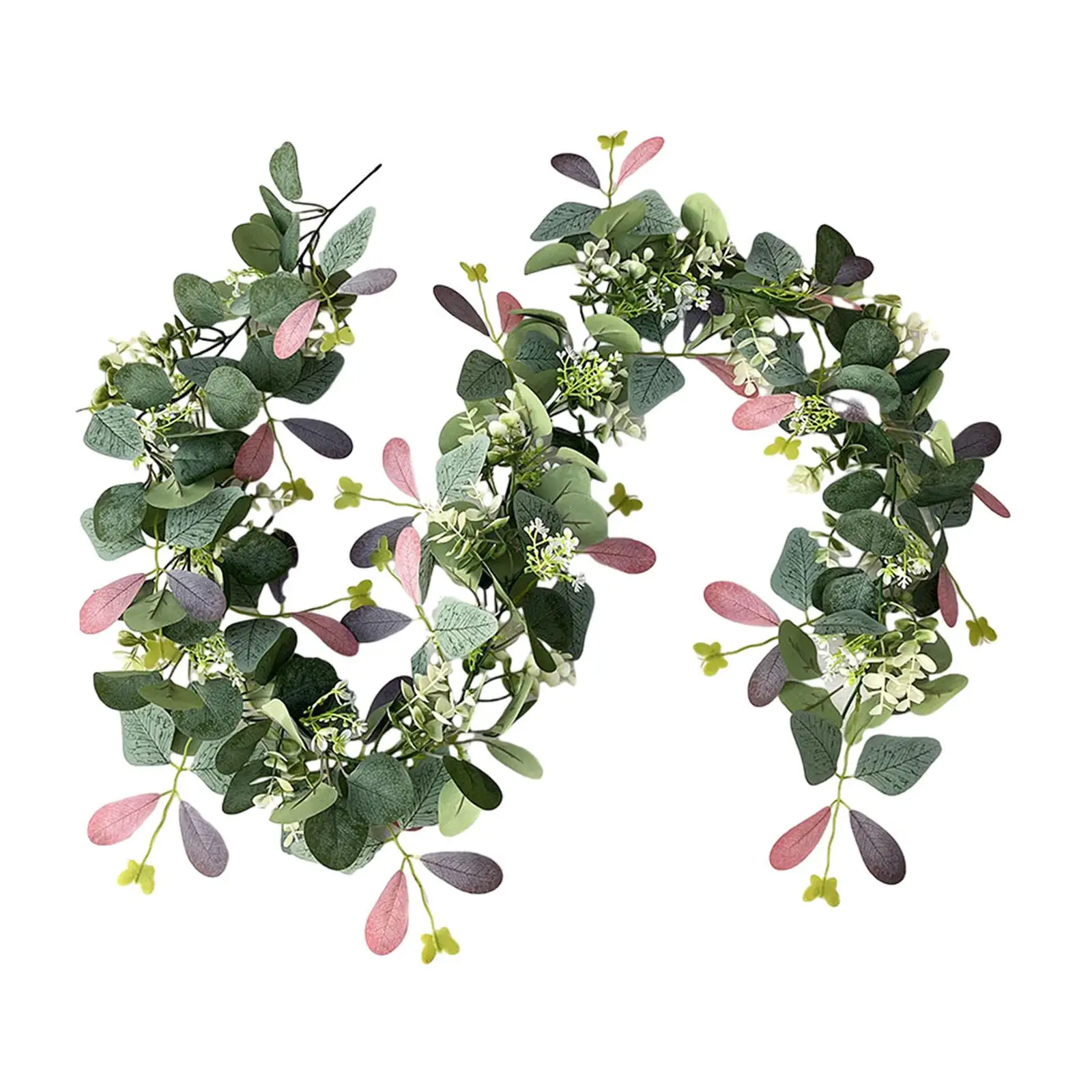 Greenery Garland Fake Eucalyptus Leaves Spring Garland 1.8M Hanging Plants