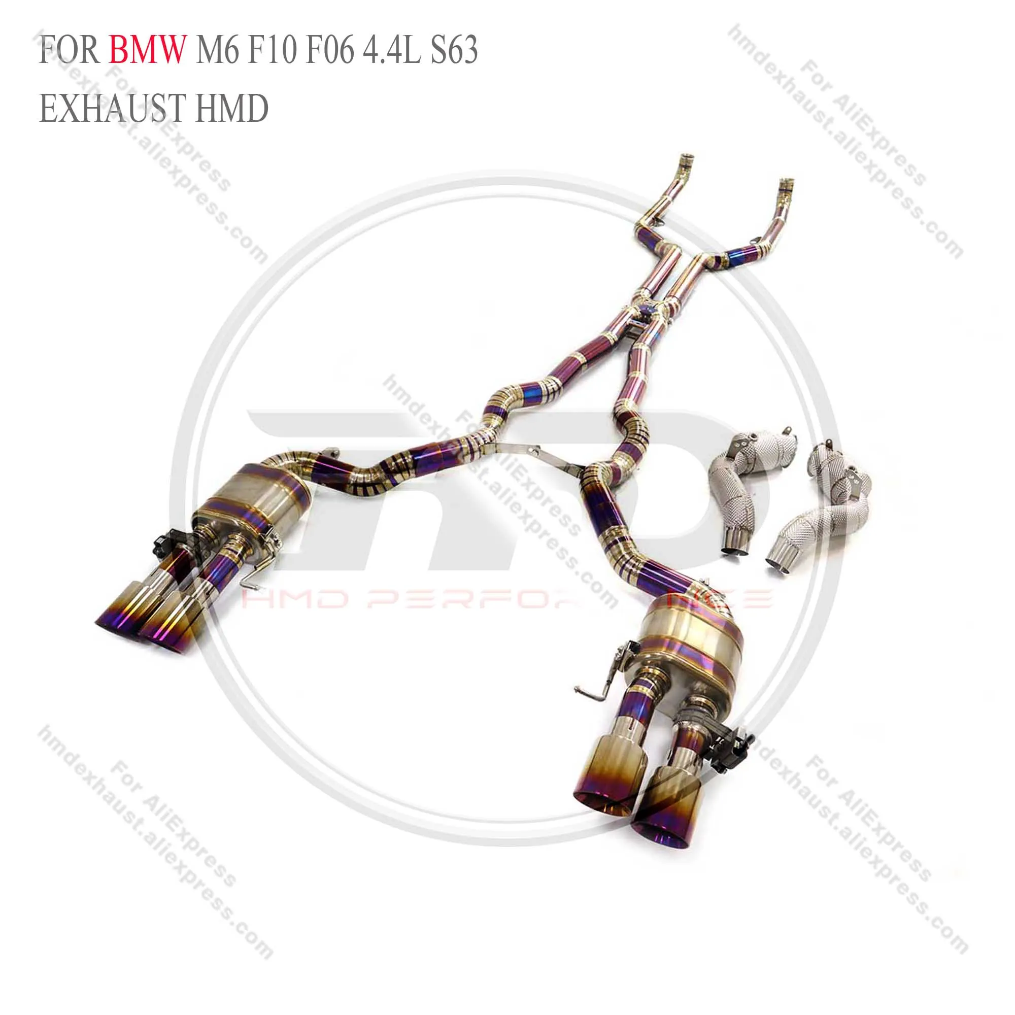 

HMD Titanium Exhaust Catback System full sets Performance for BMW M6 F10 F06 4.4L S63 Engine Muffler With Valve