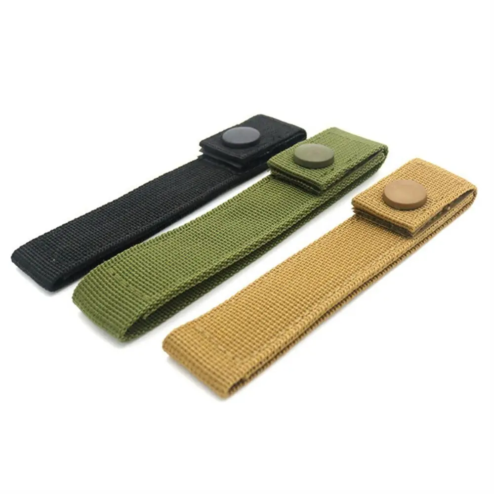 High Strength Nylon Molle Ribbon Backpack Hanger Climbing Carabiner Belt Hooks Hanger Water Bottle Holder Green Khaki DIY