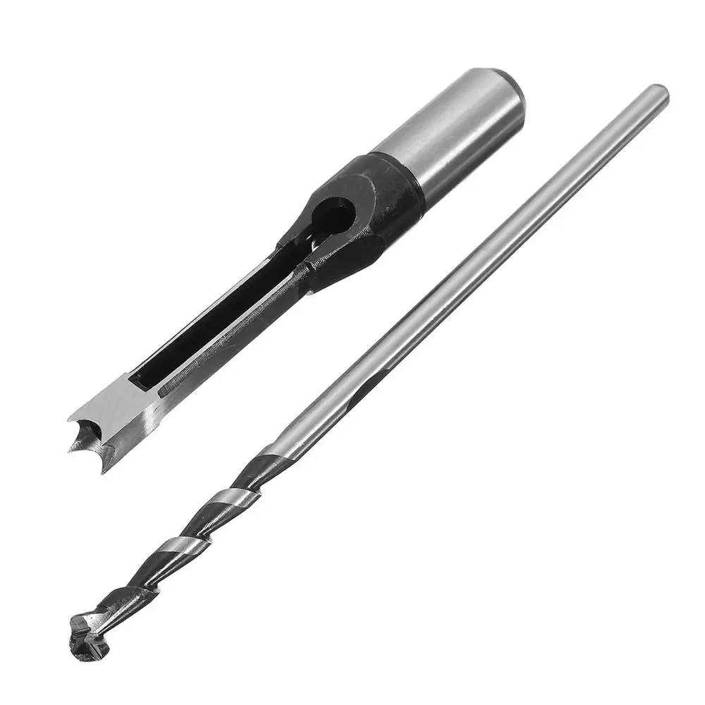 ALLSOME 10mm/16mm Square Hole Saw Auger Drill Bit Mortising Chisel Auger Drill Bit WoodWorking Tool HT1296-1298