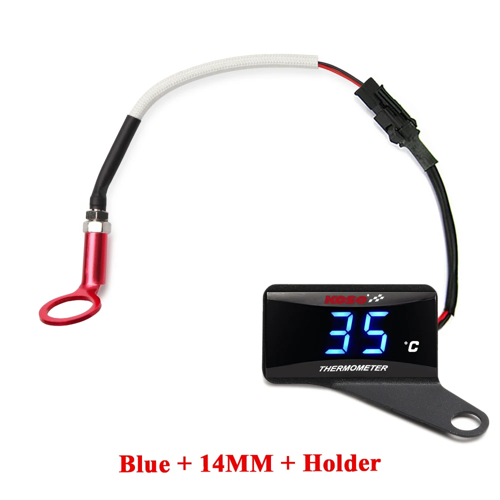 KOSO Zylinderkopf Temperaturanzeige Motorrad LCD Digitaler Bildschirm Sensor SAMCI Universal Zylinder Temperaturanzeige 