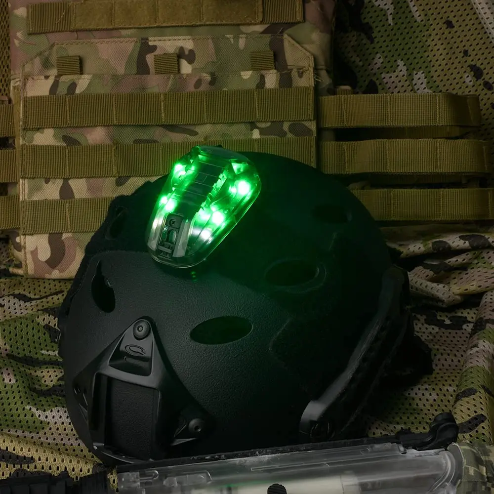 

Sport Helmet Light Blue Green Red IR Strobe Waterproof Outdoor Survival Safety Signal Flash LAMP Light for Outdoor Sports