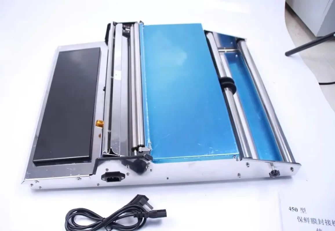 آلة التغليف آلة التعبئة اليد الطازجة البلاستيك فيلم المجمع للأغذية HW-450 220 فولت 55 هرتز آلة التغليف #1