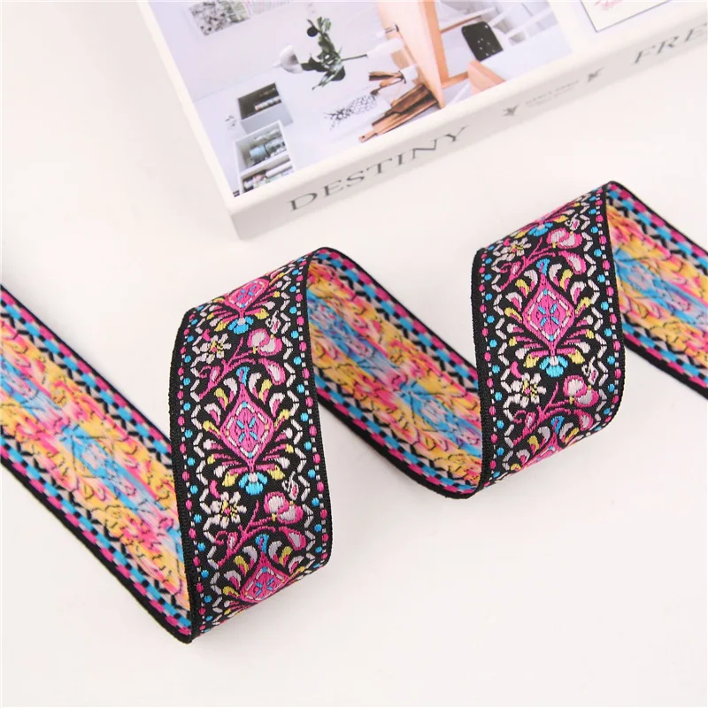 3 Yards 4CM 1.5 Inch Vintage Weaving Ribbon Jacquard Ribbon Guitar Accessory Belt