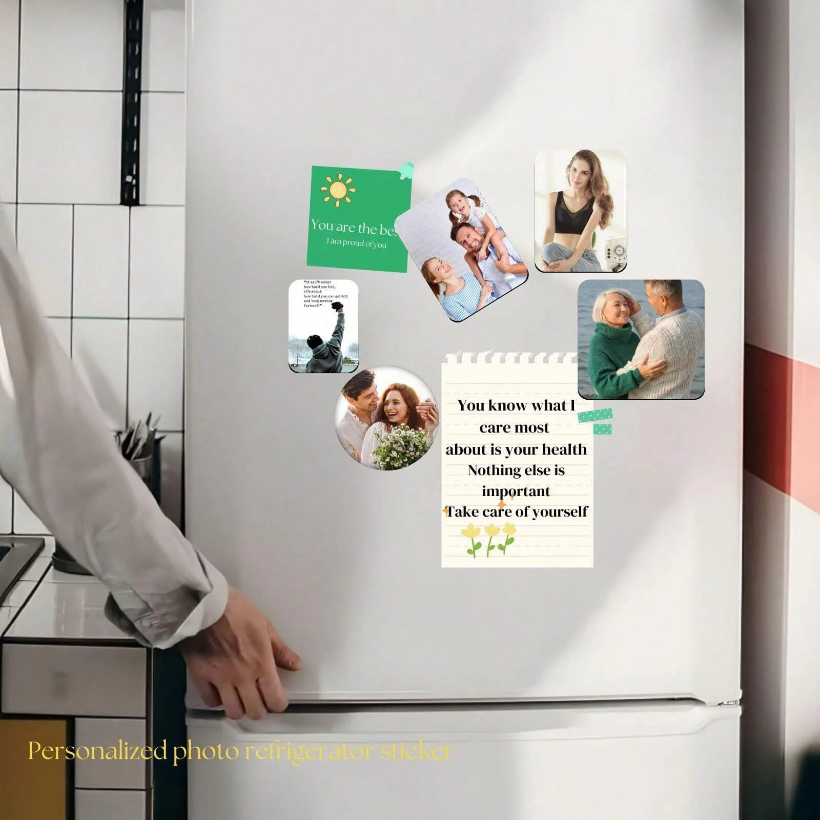 Customize Photo Refrigerator Sticker, Personalized Refrigerator Sticker Magnet Decoration, Can Print Photos Of Any Design