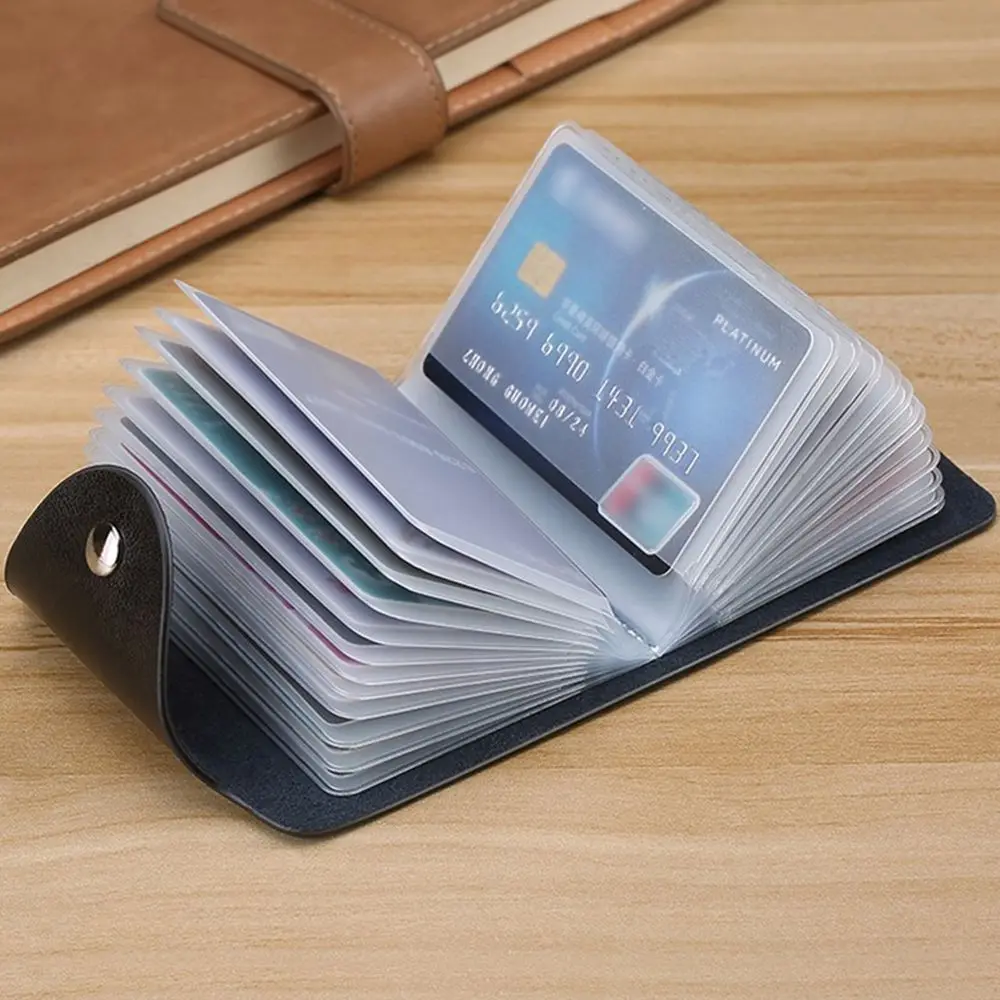 Unisex Passport Wallet Multi-card bit Portable Credit Bank Card Case 24 Bits Card Case Card Bag PU Leather Business Card Holder