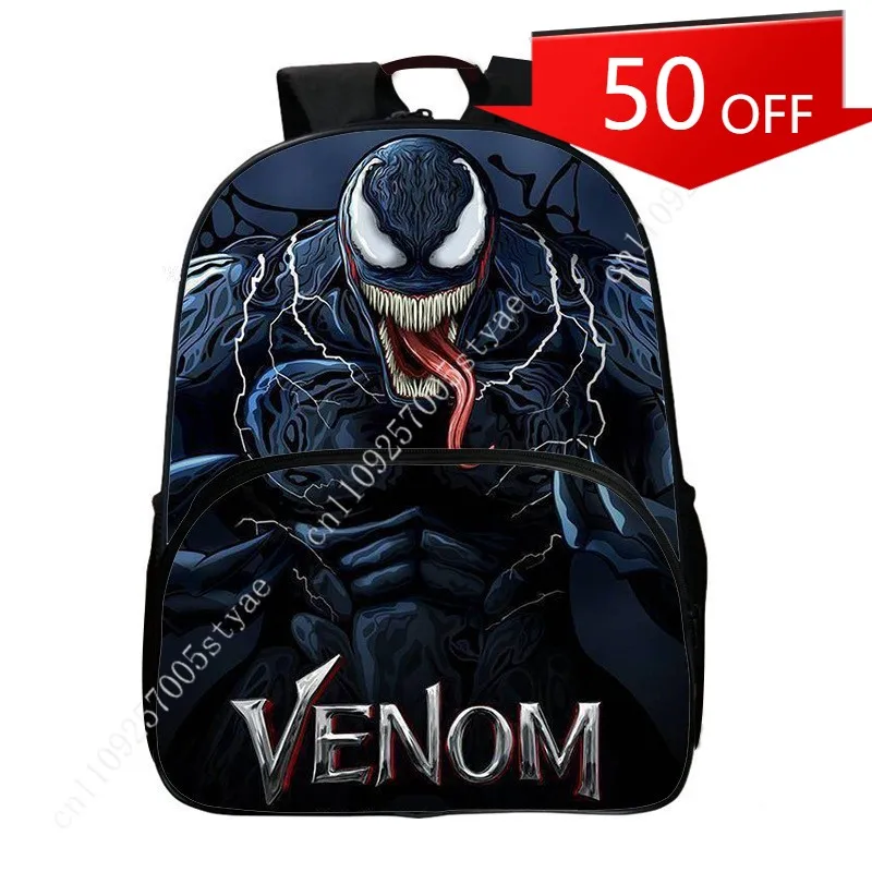 

Marvel Venom Printed Backpack — Superhero Schoolbag, Avengers-Themed Trendy Travel Backpack (Size: 40 x 30 x 16 cm)