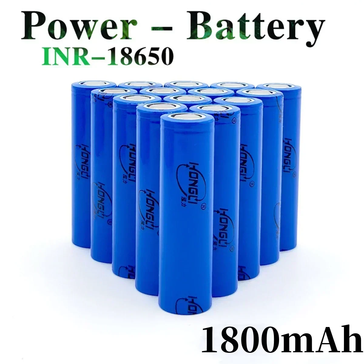 3,7V-18650- 1800mAh Li-Ionen-Akku, geeignet für Elektrowerkzeuge, Kinderspielzeug, Taschenlampen, wiederaufladbare Geräte