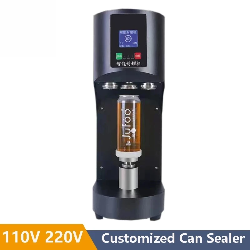 55mm Caliber Commercial Beverage Sealing Cup Automatic Tin Can Sealer Machine Beer Milk Tea Cup PET Cans Sealing Machine