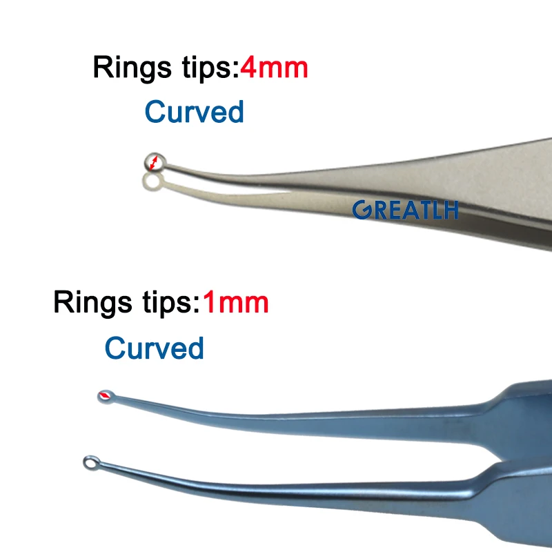 Ophthalmic Perron Ring Forceps Perone LASIK Forceps with Hole Curved Ophthalmic Surgical Instrument