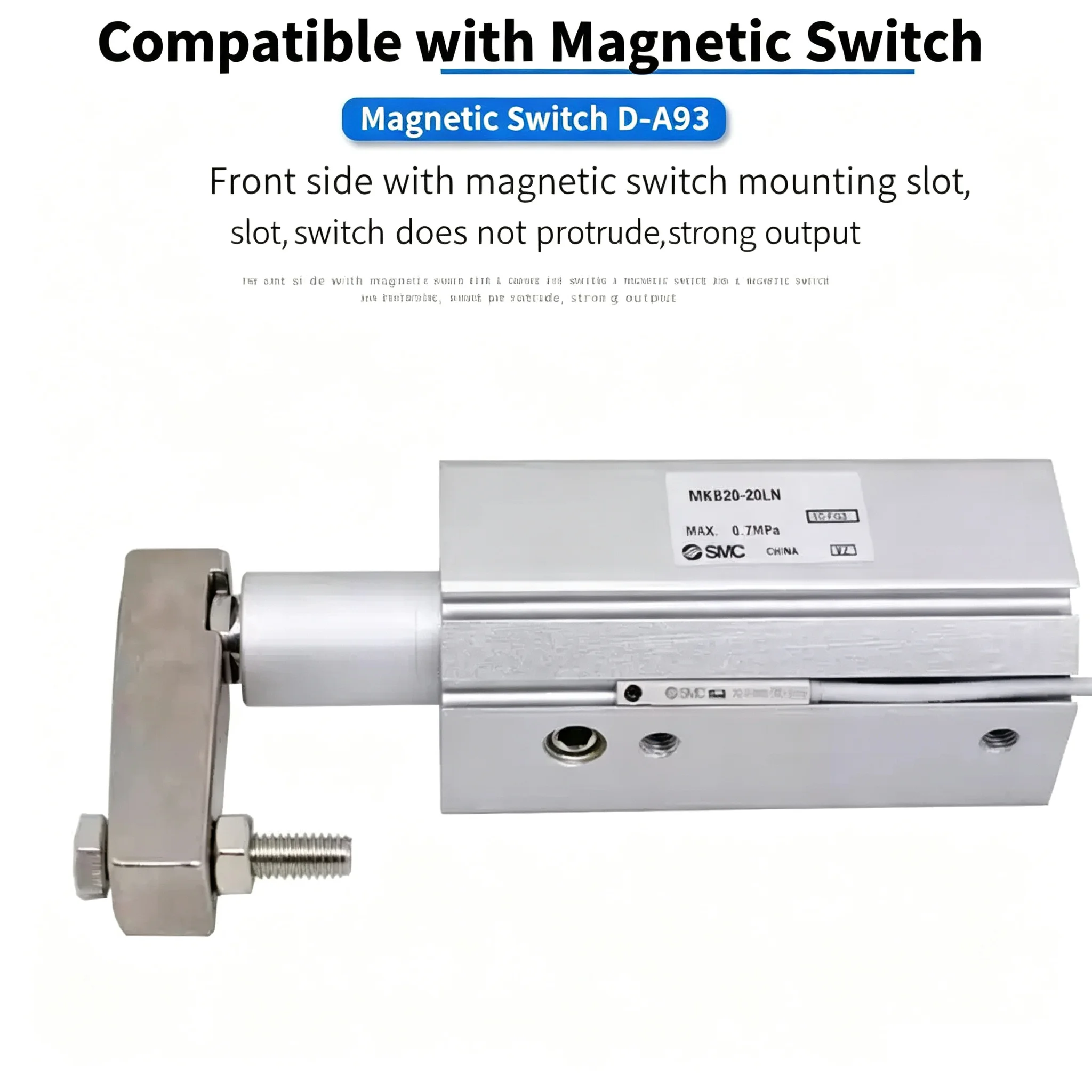 90 Degrees Angle Cylinder Clamping Bore 32mm 40mm Pneumatic Air Cylinders MKB25/32-10R/20L/30R Swings Back