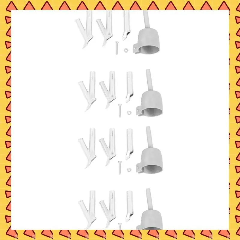 

A008 4X 4 Speed Welding Nozzles For Vinyl Pvc Plastic Hot Air Blower Triangle Speed Nozzle 5Mm Round Welding Head Alloy
