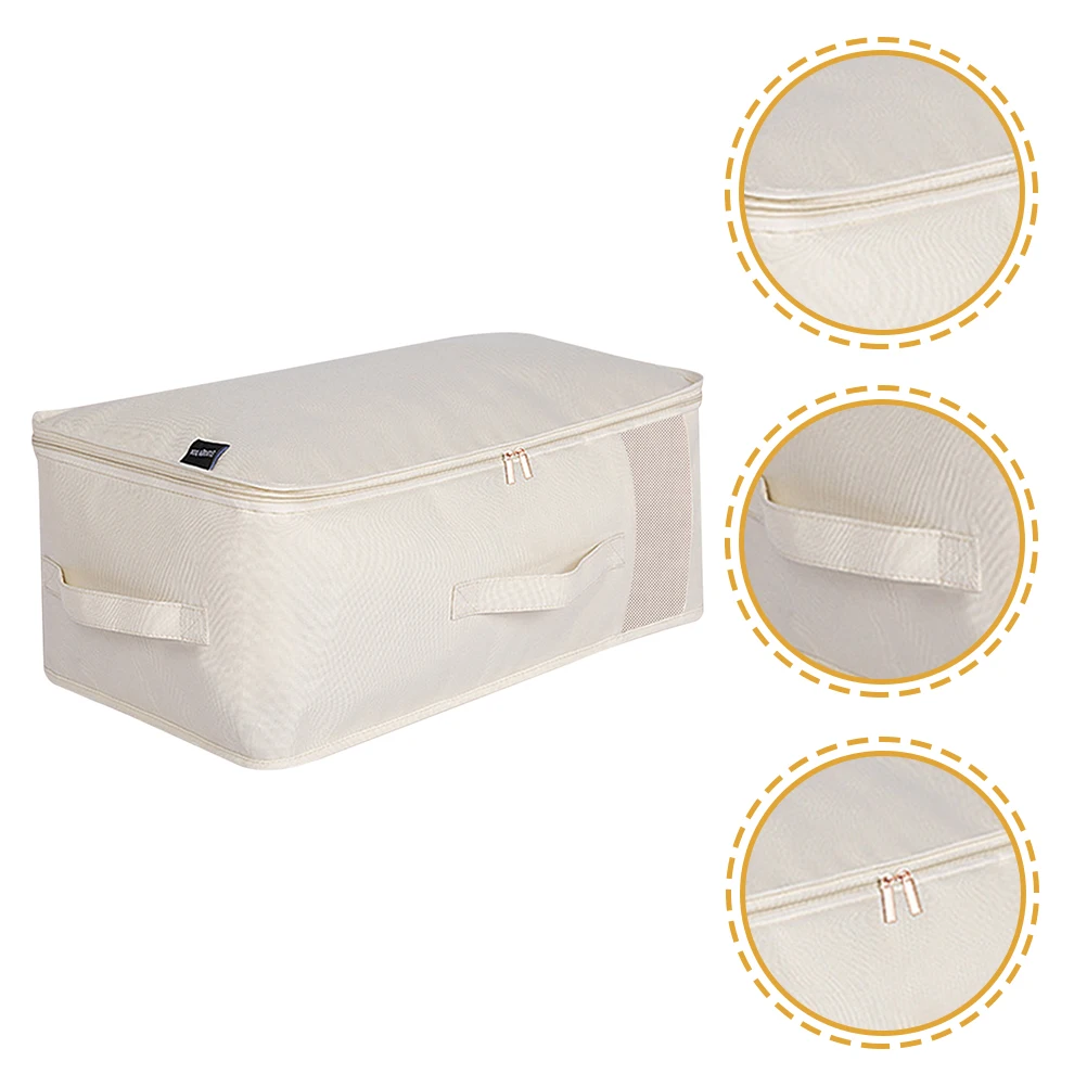 

Folding Quilts Storage Bin Under Bed Organizer Comforter Container With Zipper Large Capacity Space Saving Closet Clothes