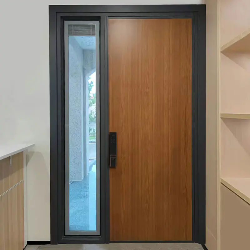 

Household Entry Thermal Break Aluminum Single Opening Window Front Door Anodizing Corrosion Resistant Manual Hinge Doors