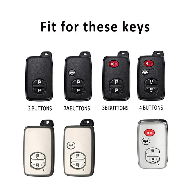 3 4 Button Car Key Case for Toyota Prius 30 Alpha Aqua Land Cruiser Auris for Lexus LC 200 Key Cover Holder Remote 2012 - 2014