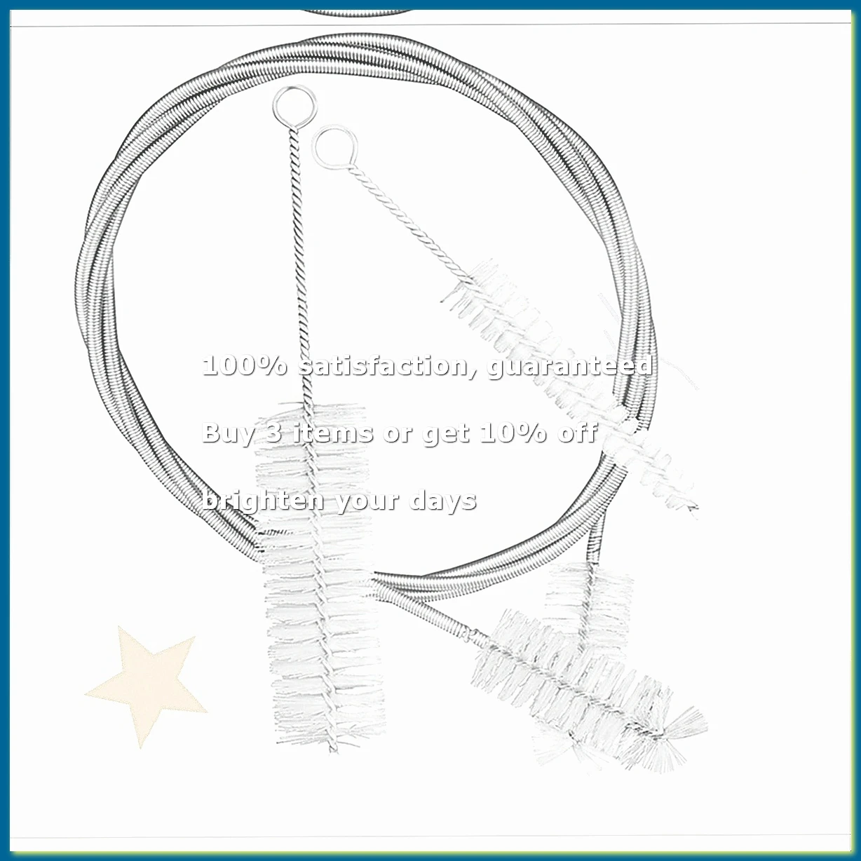 ●3Pcs French Horn Trombone Trumpet Cleaning Set Stainless Steel Nylon Brush Musical Instrument Cleaning Brush
