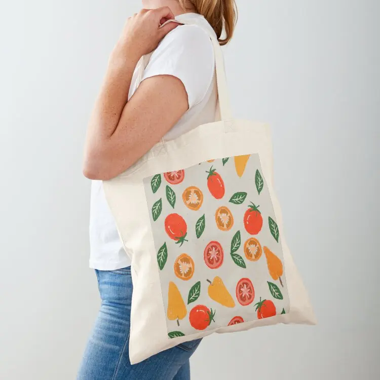 Tomates y pimientos, ¡OH DIOS MÍO! Bolsa de mano grande, bolsas de lona, bolsas de tela, bolsos de mujer