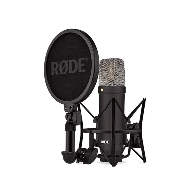 RODE NT1 Series Large-Diaphragm Condenser Microphone with Shock Mount, for Vocal Recording, Streaming and Podcasting