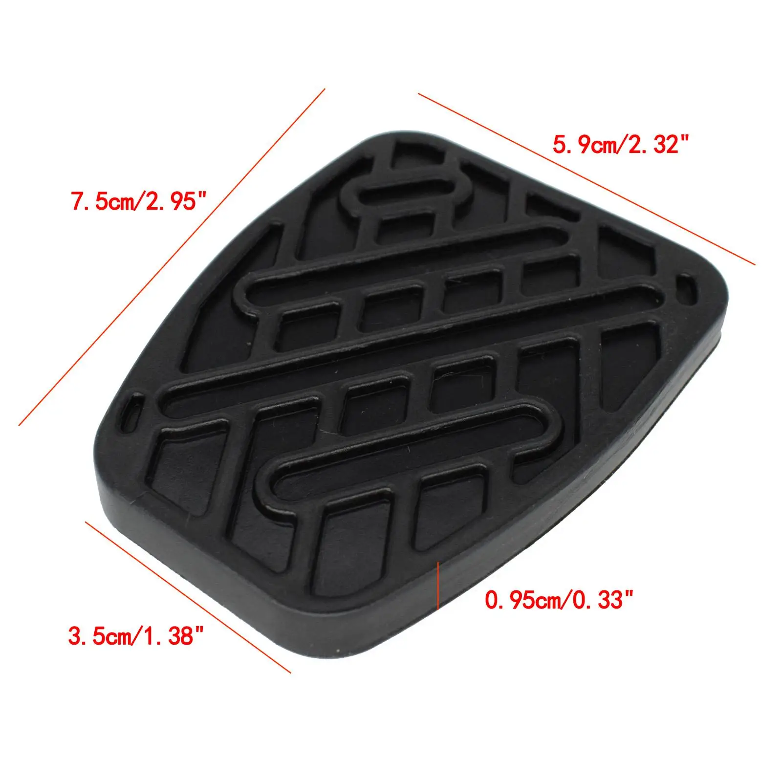 2Pcs 46531JD00A Black Rubber Brake & Clutch Pedal Pad Covers Fit For Nissan Qashqai 2007 2008 2009 2010 2011 2012 2013 2014-2016