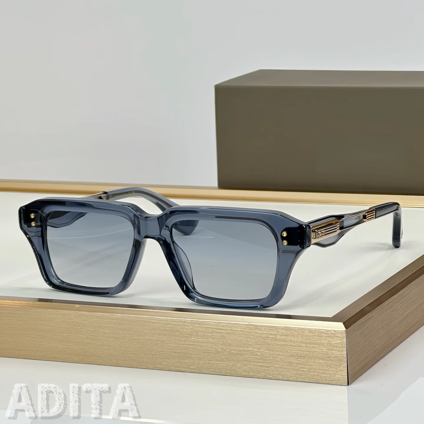 DETRON DTX459 TAMANHO 52-17 Óculos de sol de alta qualidade para homens Estilo titânio Design de moda Óculos de sol para mulheres com caixa