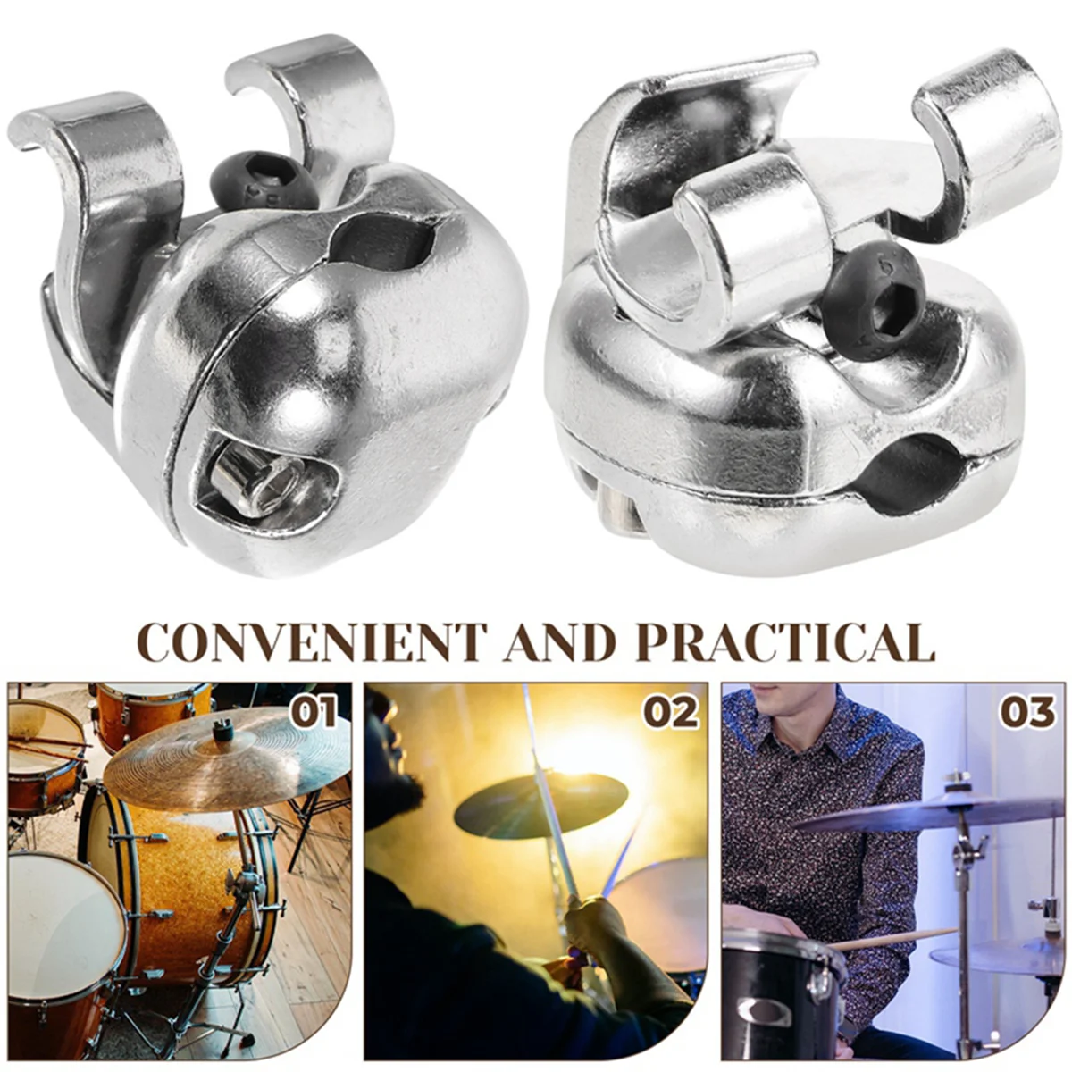 Innovative! Drum Holder Cymbal Arm Snare Drum Metal Part Rack Tube Boom Attachment Instrument Rod Clamp Clip