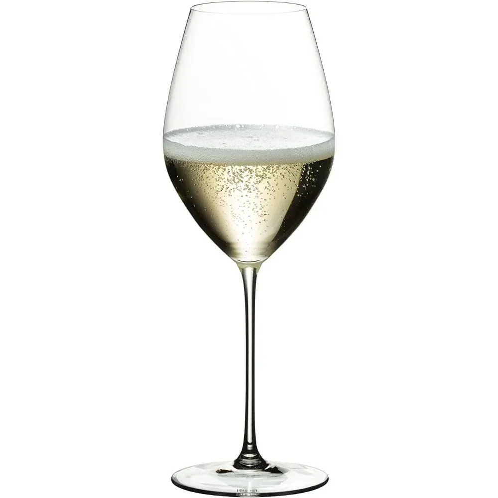 Champagne Glass 2 Count Pack of 1 Clear Larger Rim Diameter Enables Dishwasher Safe Light-weight Glass