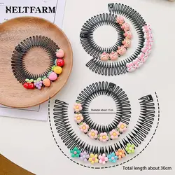 Cute Cartoon 360 Degree Circle Hairbands Children Kids Lovely Hair Comb Decorate Headband Hair Hoops Fashion Hair Accessories